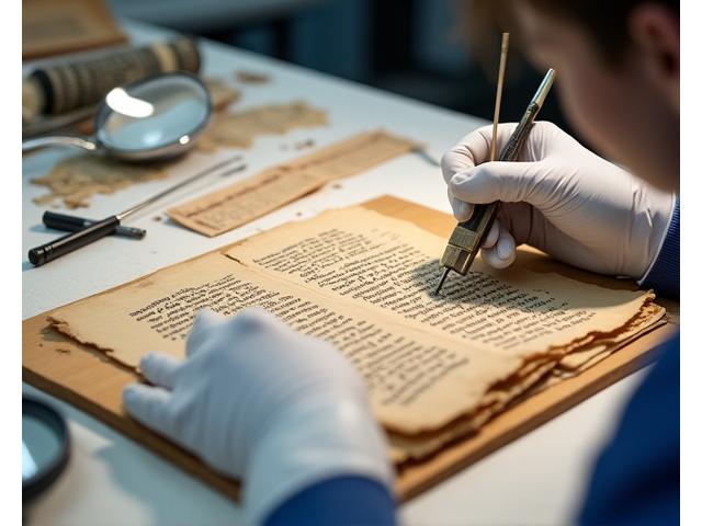 Restauro di manoscritto storico
